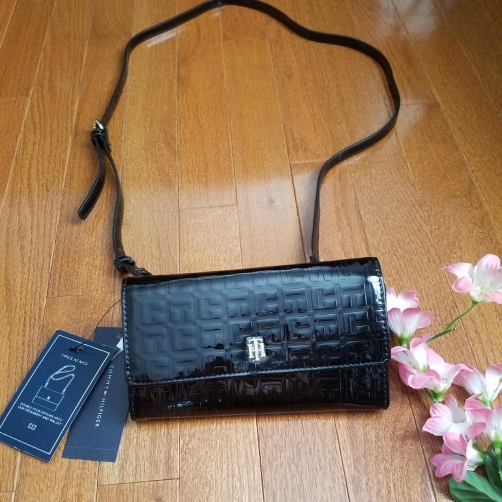 Tommy Hilfiger Black Crossbody and Wallet